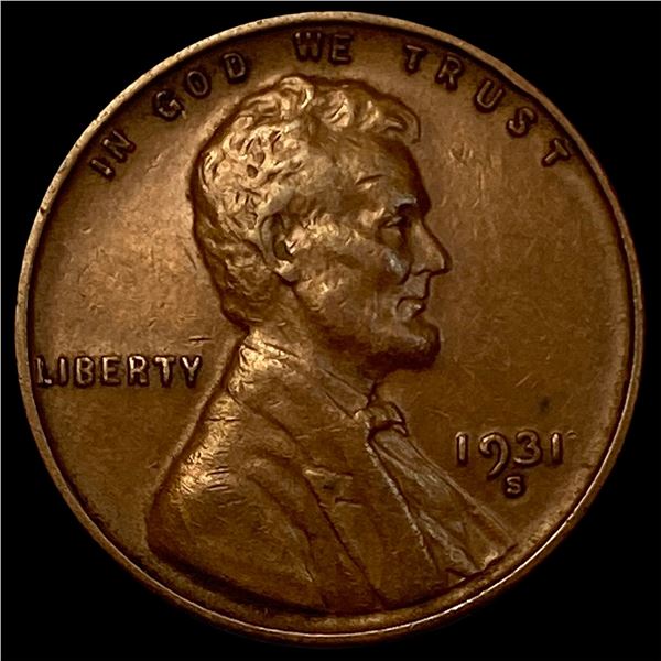 1931-S Lincoln Wheat Cent NEARLY UNCIRCULATED