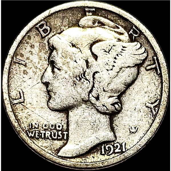 1921-D Silver Mercury Dime LIGHTLY CIRCULATED