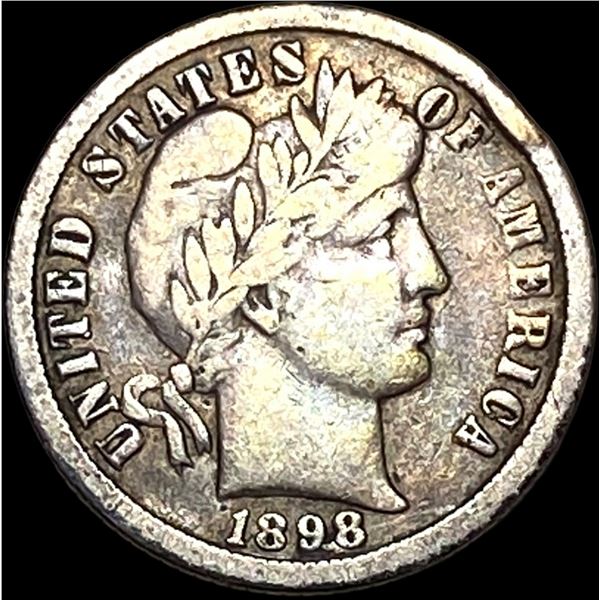 1898-O Silver Barber Dime LIGHTLY CIRCULATED
