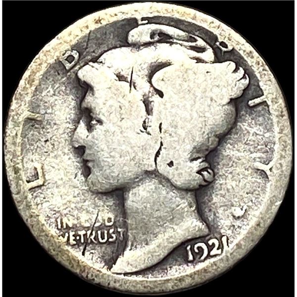 1921 Silver Mercury Dime NICELY CIRCULATED