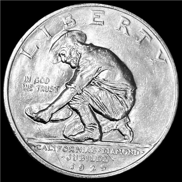 1925-S Silver California Jubilee Half Dollar  CLOSELY UNCIRCULATED