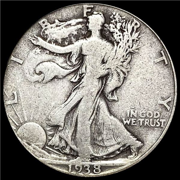 1938-D Silver Half Dollar LIGHTLY CIRCULATED