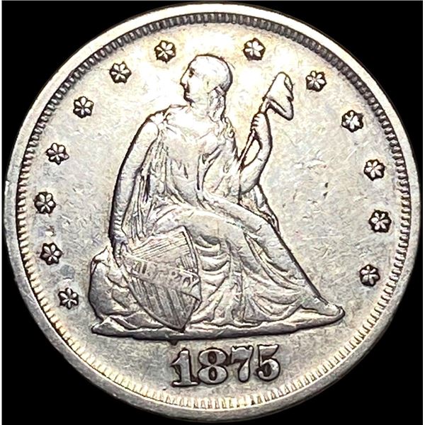 1875 Silver Twenty Cents NEARLY UNCIRCULATED