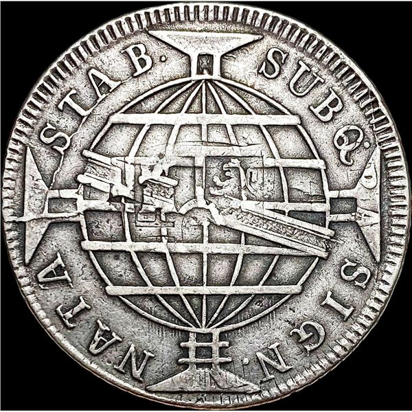 1814 Brazil Silver 960 RÃ©is NEARLY UNCIRCULATED