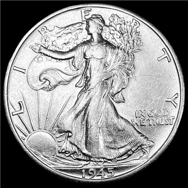 1945-D Walking Liberty Half Dollar CLOSELY  UNCIRCULATED