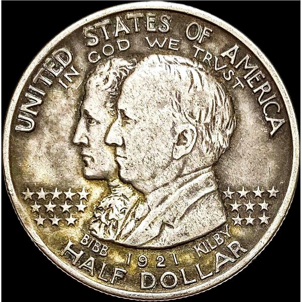 1921 Silver Alabama Half Dollar NEARLY UNCIRCULATED