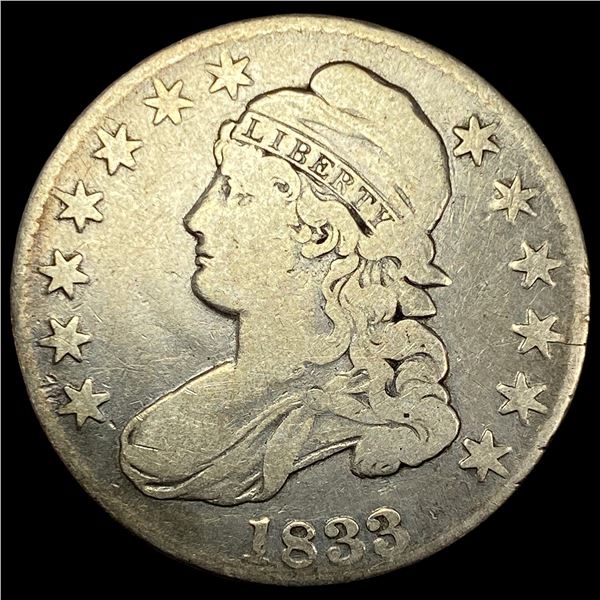 1833 Capped Bust Half Dollar LIGHTLY  CIRCULATED