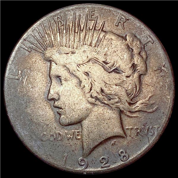 1928 Silver Peace Dollar NEARLY UNCIRCULATED