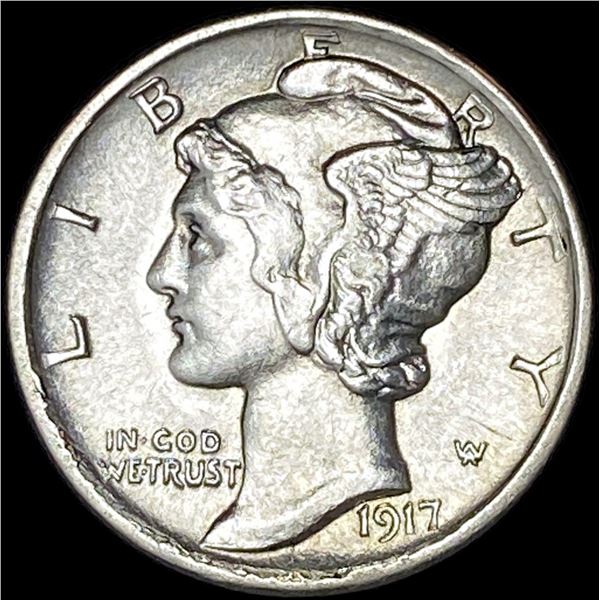1917-D Silver Mercury Dime CLOSELY UNCIRCULATED