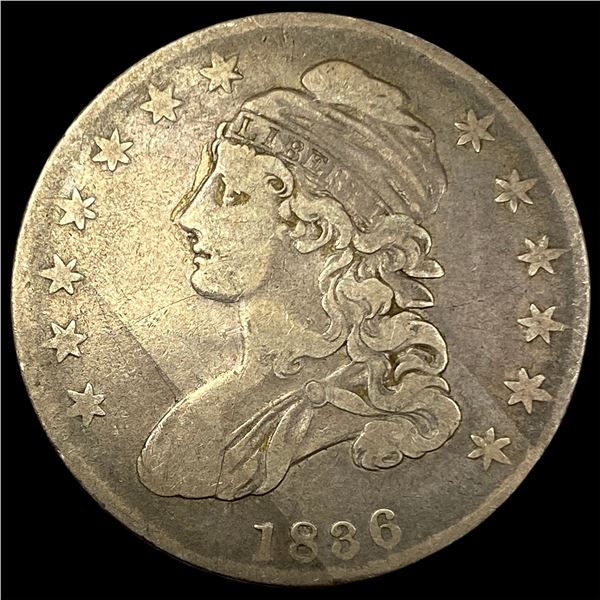 1836 Capped Bust Half Dollar LIGHTLY  CIRCULATED