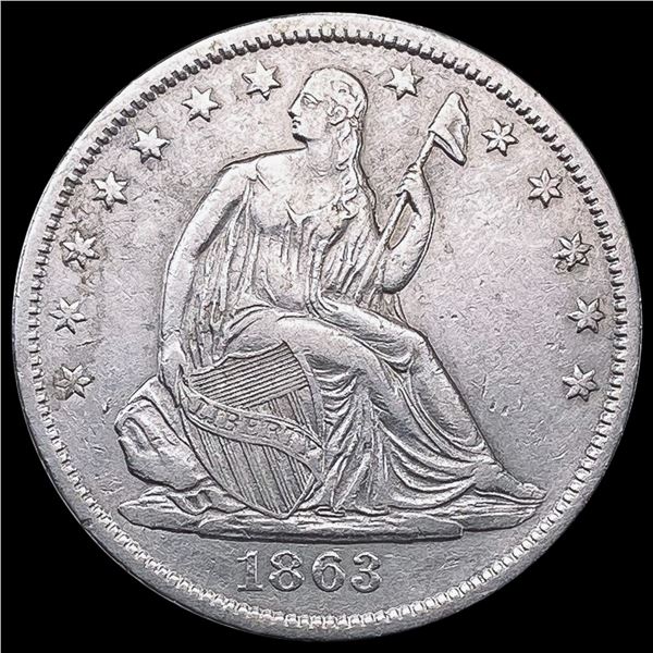 1863-S Seated Liberty Half Dollar CLOSELY UNCIRCULATED
