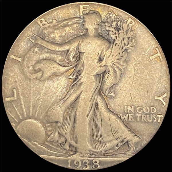 1938-D Silver Walking Liberty Half Dollar NICELY CIRCULATED