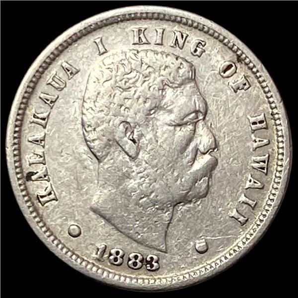 1883 Hawaii Silver Dime ABOUT UNCIRCULATED