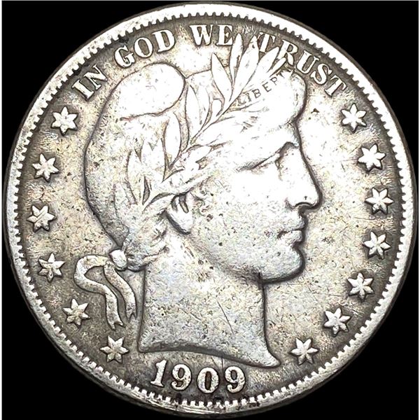 1909-O Barber Half Dollar LIGHTLY CIRCULATED