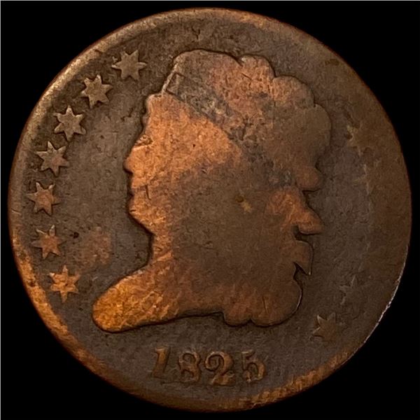 1825 Classic Head Half Cent NICELY CIRCULATED