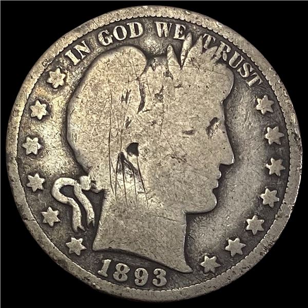 1893-S Silver Barber Half Dollar NICELY  CIRCULATED