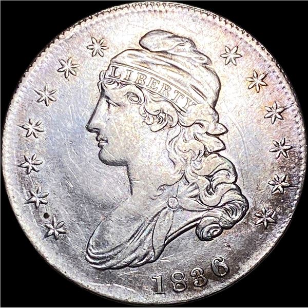 1836 Capped Bust Half Dollar CLOSELY  UNCIRCULATED
