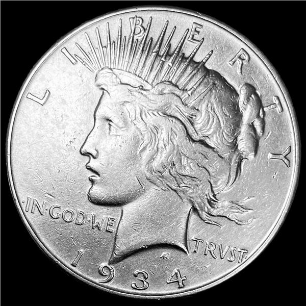 1934 Silver Peace Dollar NEARLY UNCIRCULATED