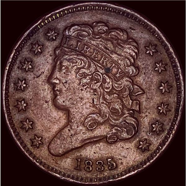 1835 Classic Head Half Cent CLOSELY UNCIRCULATED