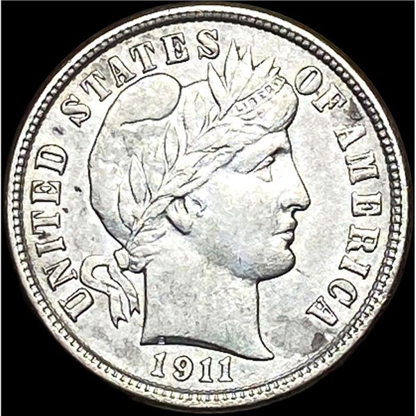 1911 Silver Barber Dime CLOSELY UNCIRCULATED