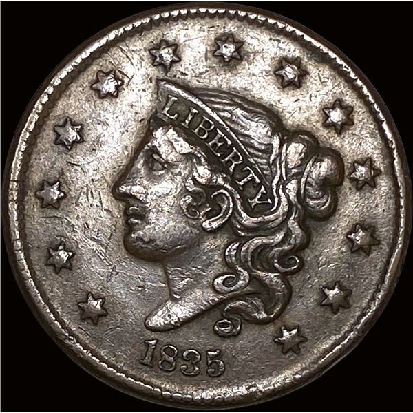 1835 Coronet Head Large Cent LIGHTLY  CIRCULATED