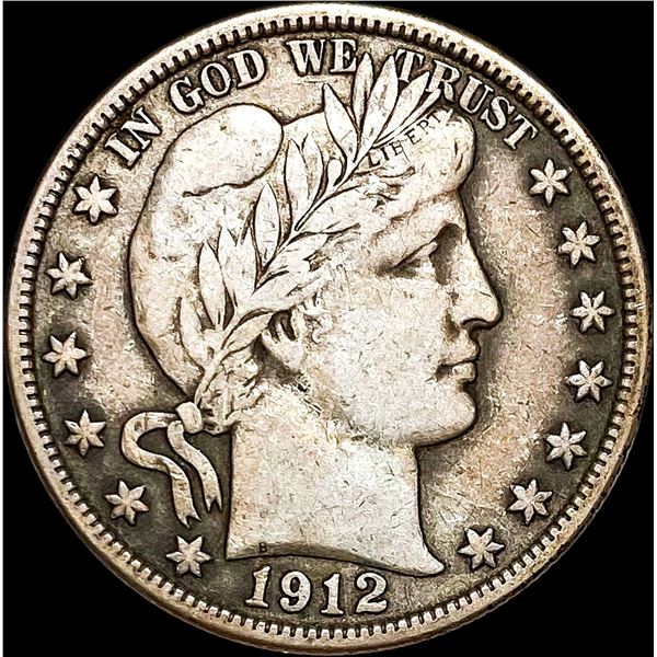 1912-S Silver Barber Half Dollar ABOUT UNCIRCULATED
