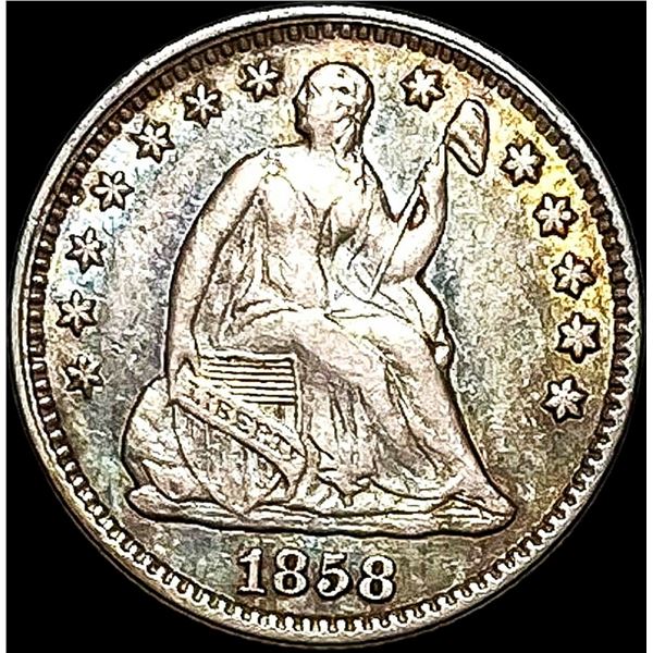 1858 Seated Liberty Half Dime CLOSELY UNCIRCULATED