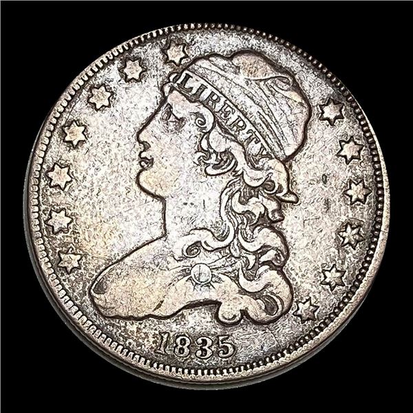 1835 Capped Bust Quarter NEARLY UNCIRCULATED