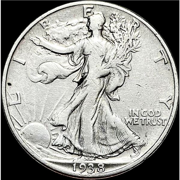 1938-D Walking Liberty Half Dollar ABOUT UNCIRCULATED