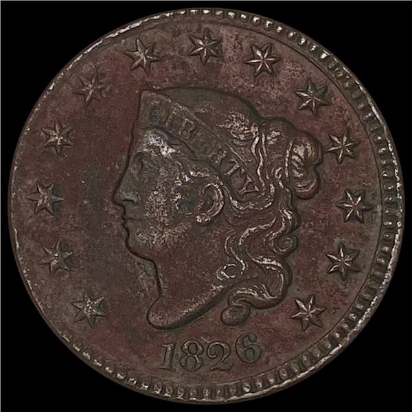 1826 Coronet Head Large Cent LIGHTLY CIRCULATED