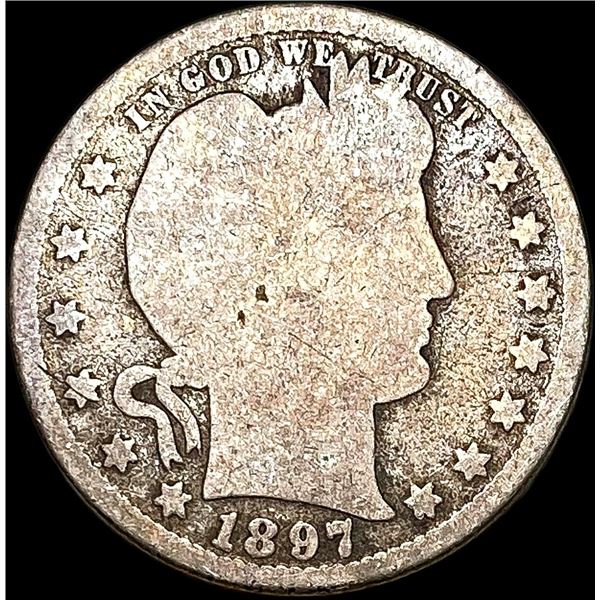 1897-S Silver Barber Quarter NICELY  CIRCULATED