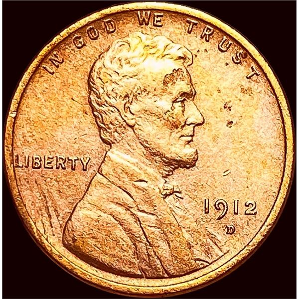 1912-D Bronze Lincoln Wheat Cent CLOSELY  UNCIRCULATED
