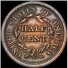 Image 2 : 1851 Braided Hair Half Cent CLOSELY UNCIRCULATED
