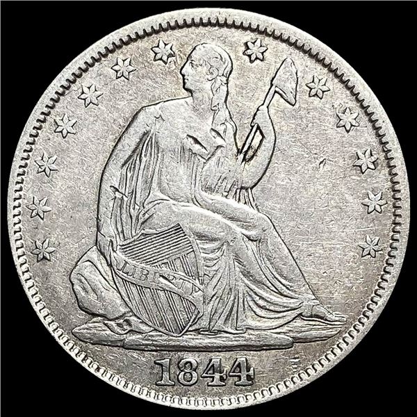 1844-O Silver Seated Liberty Half Dollar LIGHTLY CIRCULATED