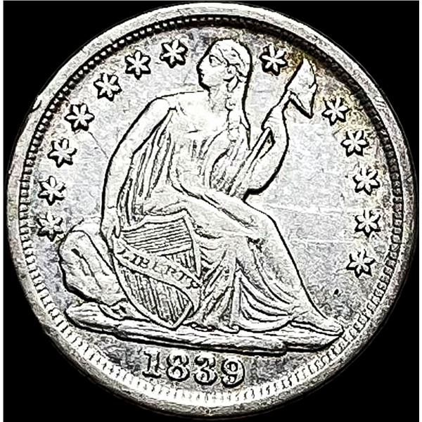 1839-O Seated Liberty Half Dime NEARLY UNCIRCULATED