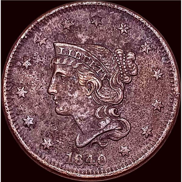 1840 Braided Hair Large Cent CLOSELY  UNCIRCULATED