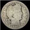 Image 1 : 1901-O Silver Barber Quarter NICELY  CIRCULATED