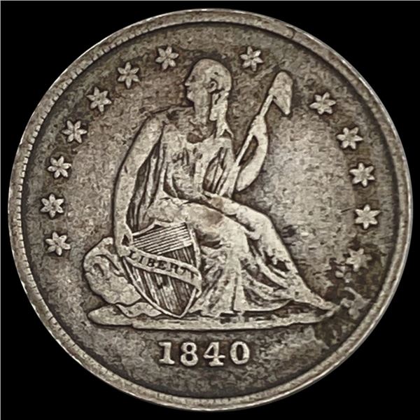 1840-O Seated Liberty Quarter NICELY CIRCULATED
