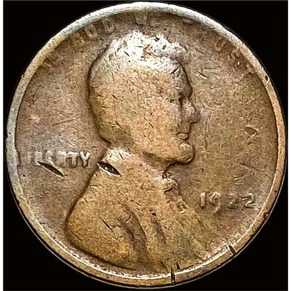 1922 No D Strong Rev Lincoln Wheat Cent CIRC