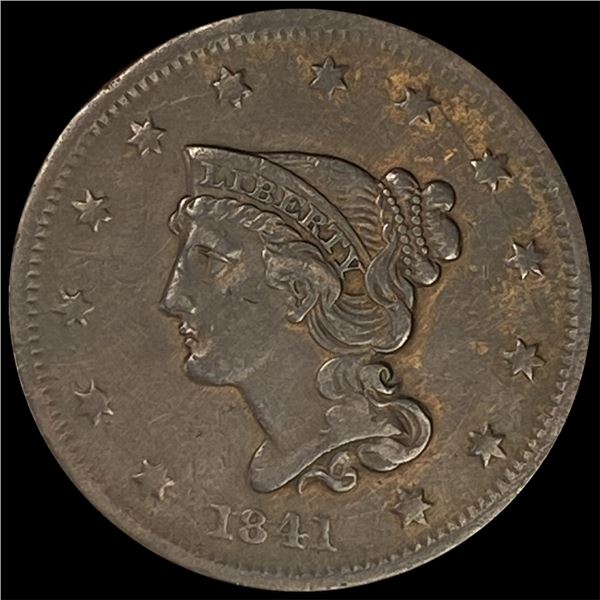 1841 Braided Hair Large Cent CLOSELY  UNCIRCULATED