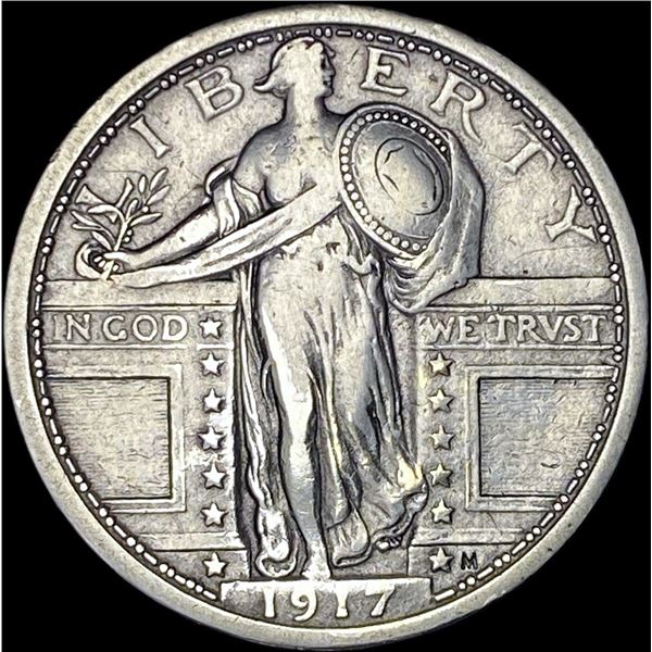 1917 Type 1 Standing Liberty Quarter LIGHTLY CIRCULATED
