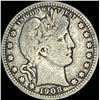 Image 1 : 1908-S Silver Barber Quarter LIGHTLY  CIRCULATED