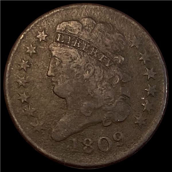 1809 Classic Head Half Cent NICELY CIRCULATED