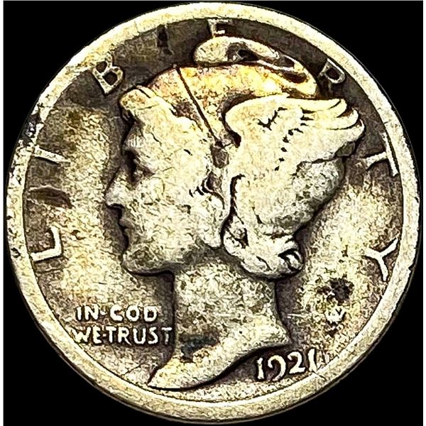 1921 Silver Mercury Dime NICELY CIRCULATED