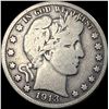 Image 1 : 1913 Silver Barber Half Dollar NICELY  CIRCULATED