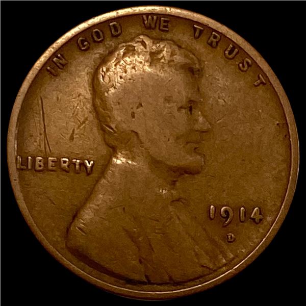 1914-D Lincoln Wheat Cent LIGHTLY CIRCULATED