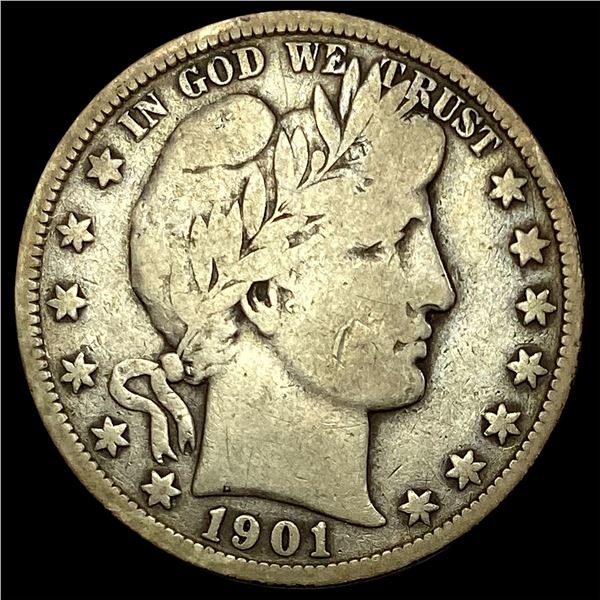 1901-S Silver Barber Half Dollar NICELY  CIRCULATED