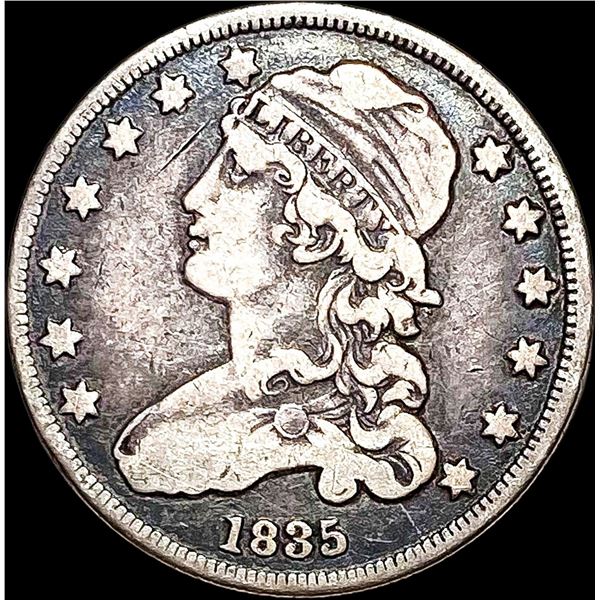 1835 Capped Bust Silver Quarter LIGHTLY  CIRCULATED