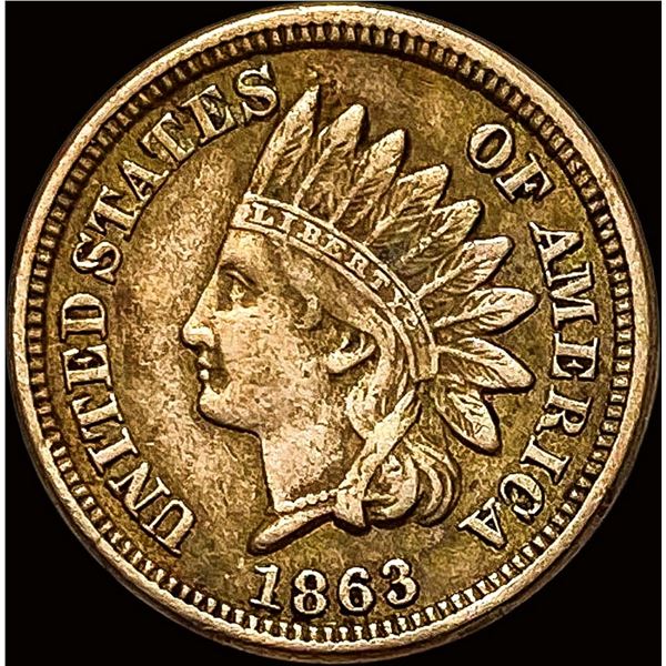1863 Indian Head Cent NEARLY UNCIRCULATED