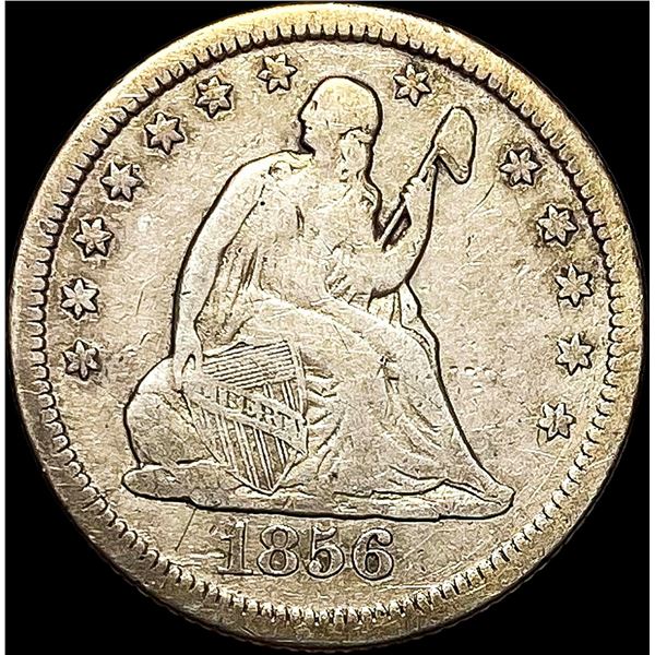 1856-O Seated Liberty Quarter LIGHTLY  CIRCULATED